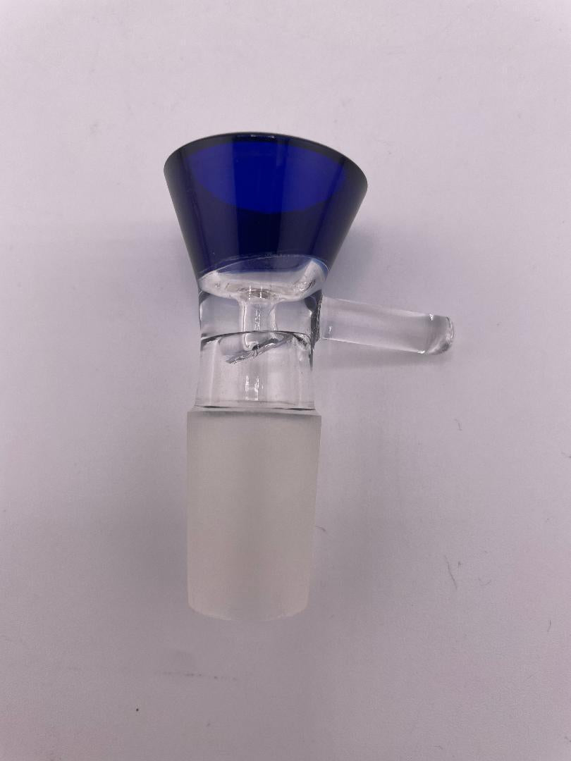Import Glass 18mm Bowl / Slide - Colored Funnel w/ Handle