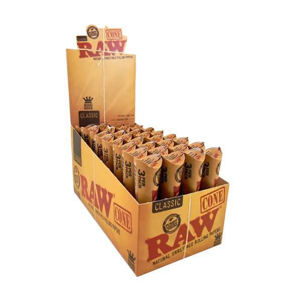 RAW Rolling Papers  King Size Cones 3pk