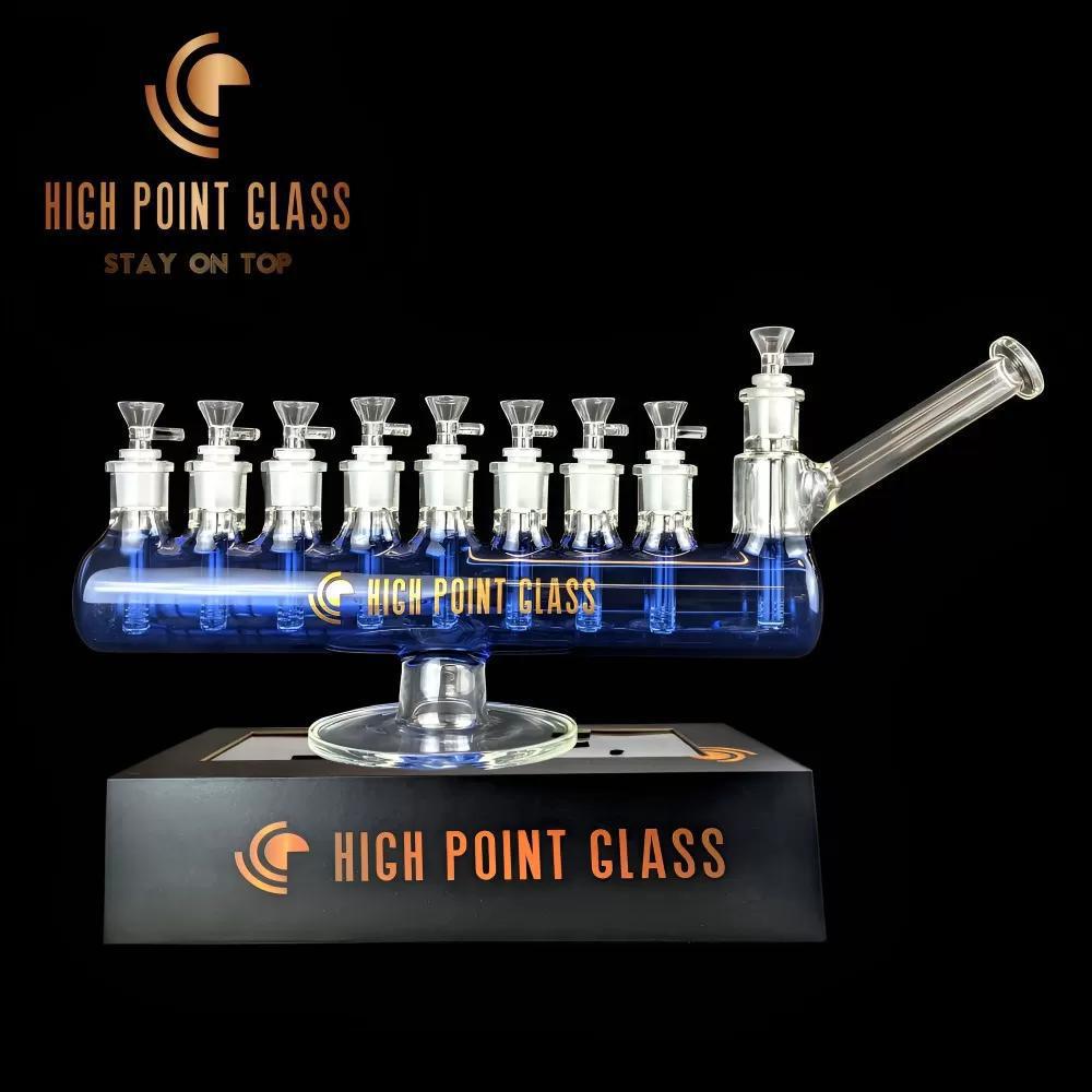 High Point Glass - Smoke-labra Menorah Water Pipe – Nikk Drips