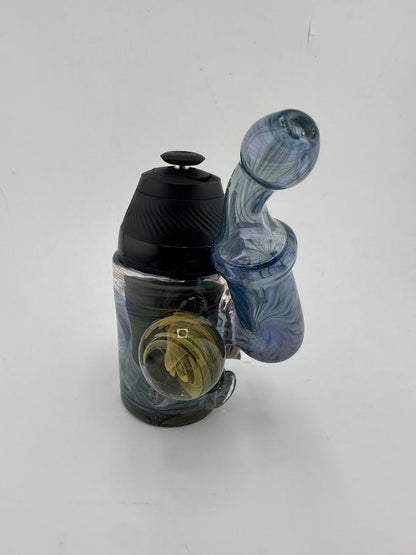 Brando Glass Puffco Proxy Accessory - Blue Fumed Stand Up Side Car