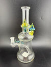 Brando Glass Mushroom Growth Banger Hanger Rig – 10mm 90° Joint | Hand-Blown Clear Glass with Rainbow Mushroom Accents