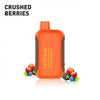 Luffbar Dually 20k Disposable Vape in Crushed Berries flavor with berries on a white background.