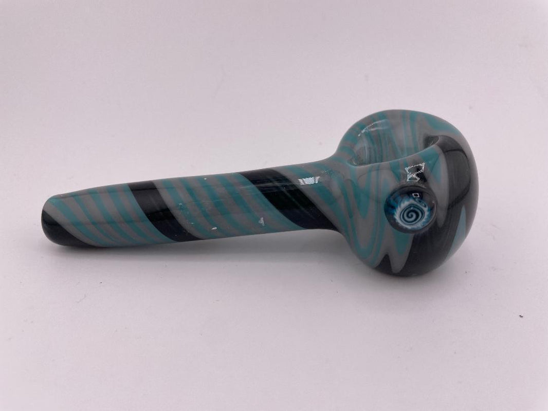Filla John Glass Dry Pipe - Fully Worked Wig Wag w/ Milli Accent