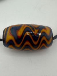 Crondo Glass Pendant -  Wig Wag worked Dread Bead