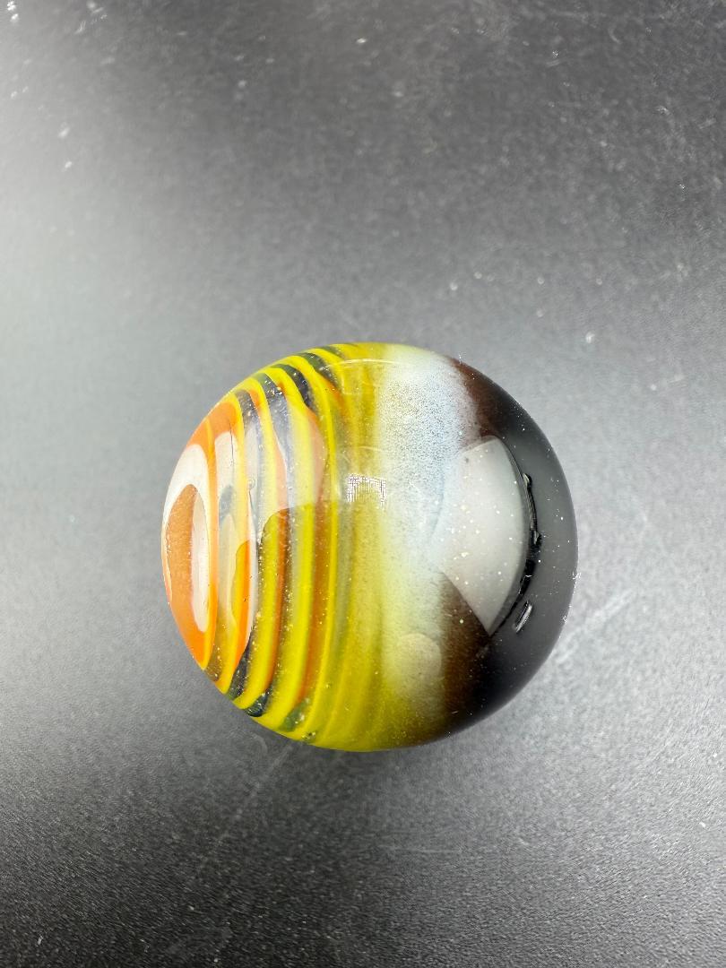 Danny W Glass Marble - 29mm Multi Layered Yellow & Orange
