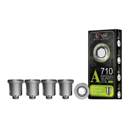 Lookah 710 Connect Quartz Coil Type A for electric dab rig, pack of 5 replacement atomizers.
