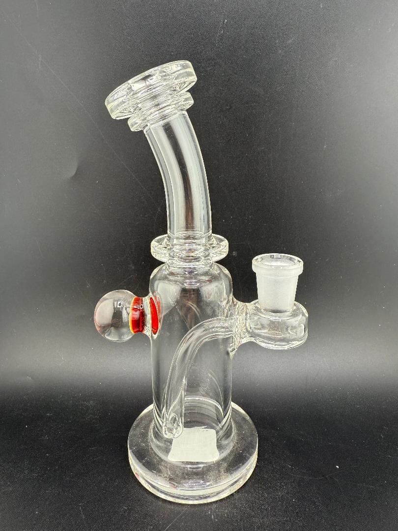 Crondo Glass Clear Banger Hanger Rig w/ Millie Image Marble14mm 90°