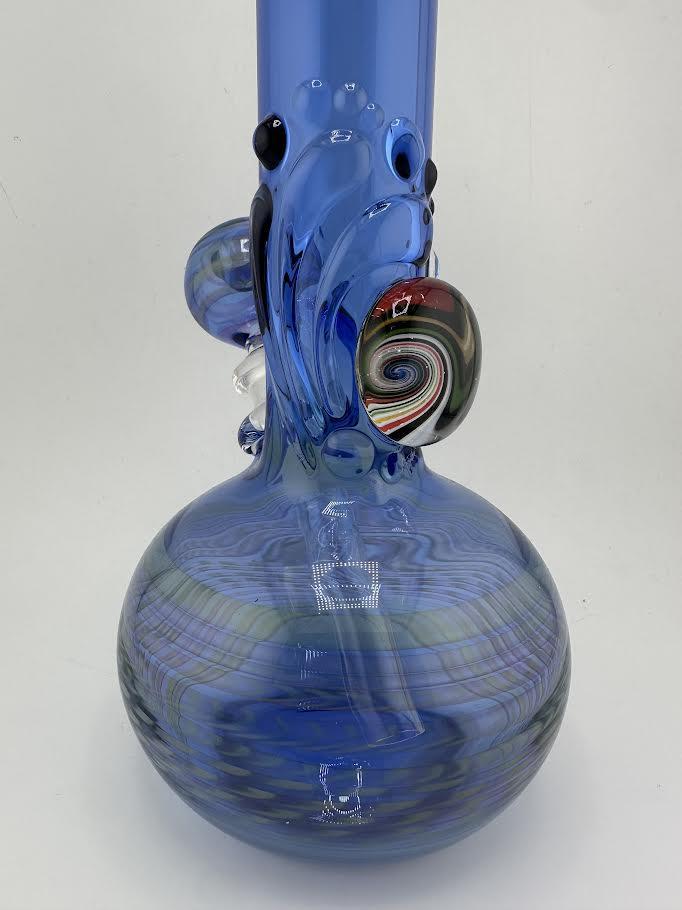 JP Killman Glass Flower Beaker - Classic Cobalt Fume 14mm