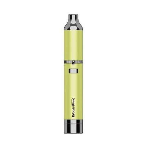 Yocan Evolve Plus Vaporizer in vibrant green color, featuring a sleek design for enhanced vaping experience.