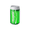 iSpure BudyCan Bubbler - portable green water pipe resembling a beverage can for discreet dabbing and smoking.