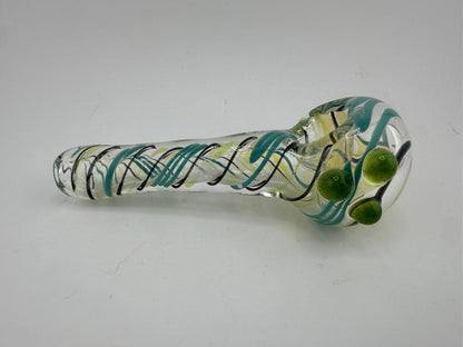 Crondo Glass Dry Pipe - Fully Worked Spiral Lines