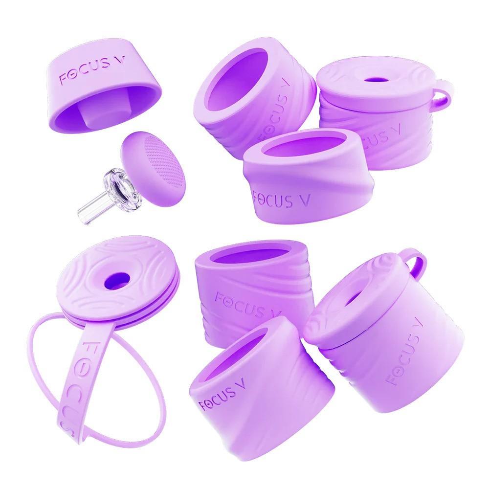 Focus V Carta Swivel and Silicone Accessory Kit featuring purple silicone components and accessories.