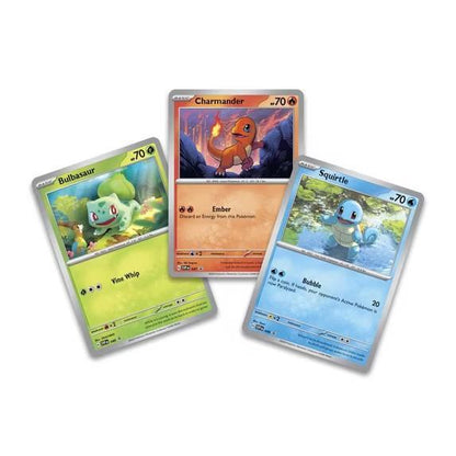 Pokémon TCG Scarlet & Violet 151 Poster Collection - Bulbasaur, Charmander & Squirtle | 3 Booster Packs
