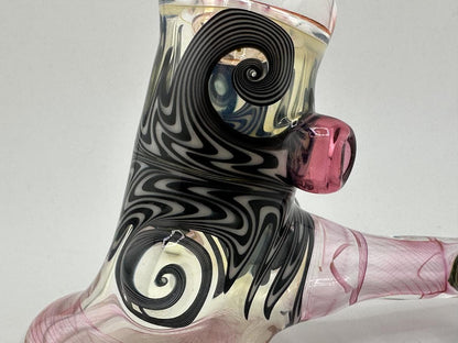 !Guido Glass Hammer Pipe - Pink Fumed