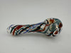 Crondo Glass Dry Pipe - Clear w/ Colored Squiggle