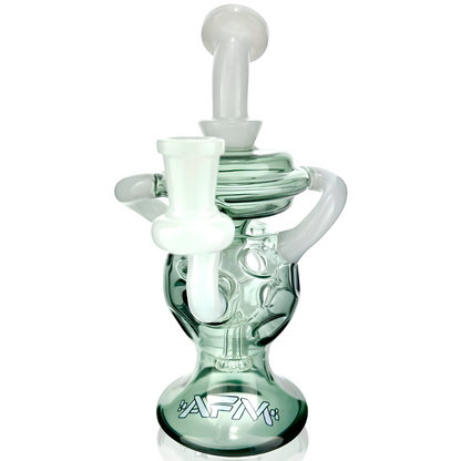 AFM Glass 7.5" Swiss Double Color Glass Recycler Dab Rig TX063 14mm 90°