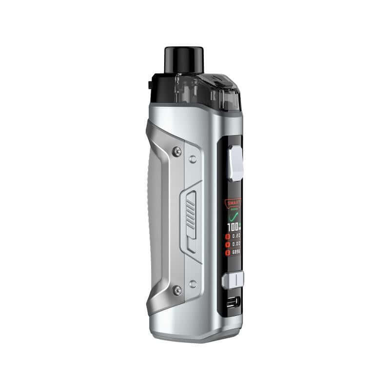 GeekVape B100 Kit showcasing a sleek, compact design with a digital display and tri-proof technology.
