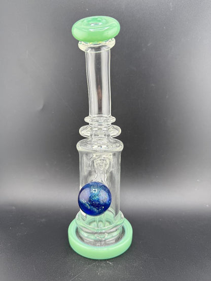 Crondo Glass Banger Hanger w/ Green Lip Wrap 14mm 90°