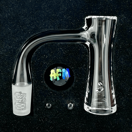 AFM Whirlpool Quartz Banger Auto Spinner with hourglass design for dabbing and optimal airflow.