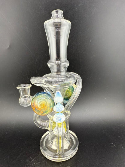 Brando Glass Mushroom Recycler w/ Fumed implosion Pendants 10mm 90°