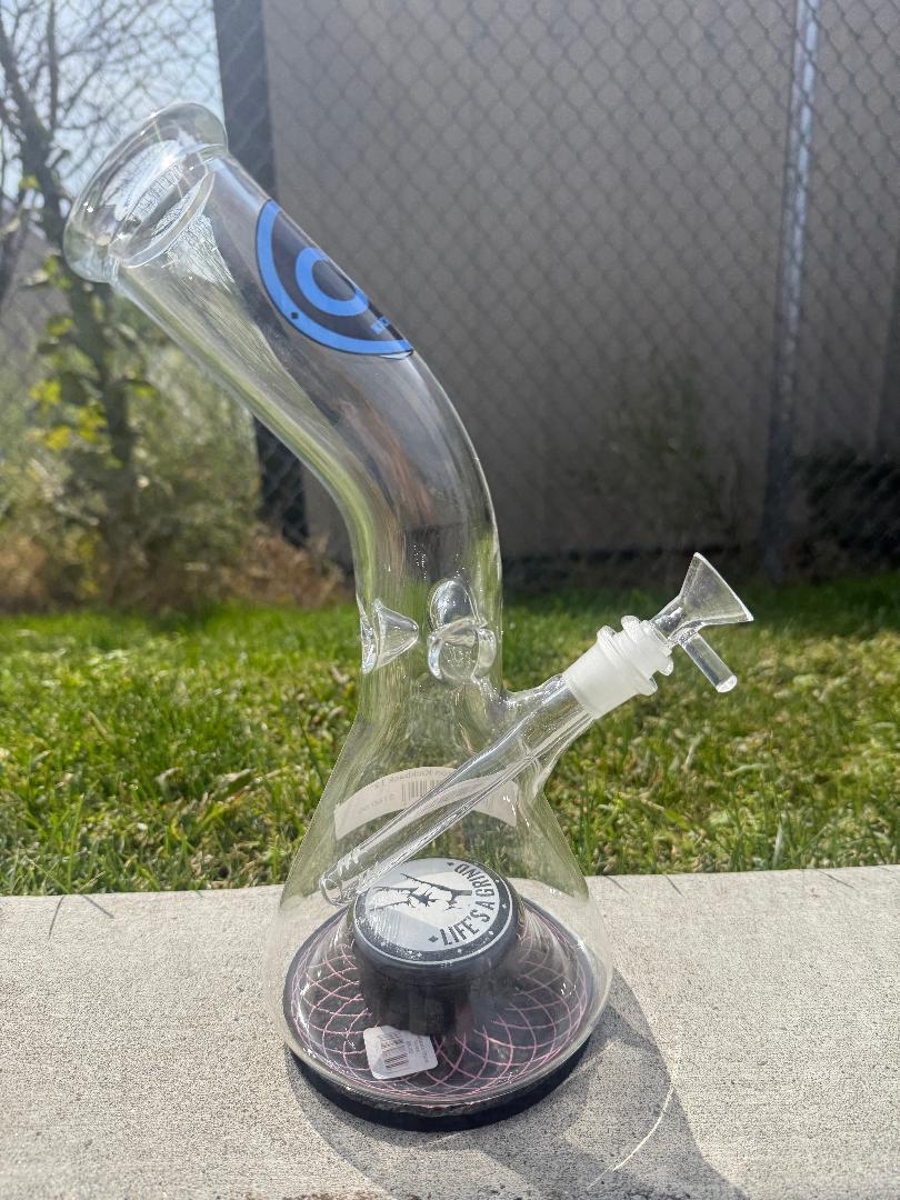 Compton Glass Kickback 12" w/ Grinder Built In 14mm 45°