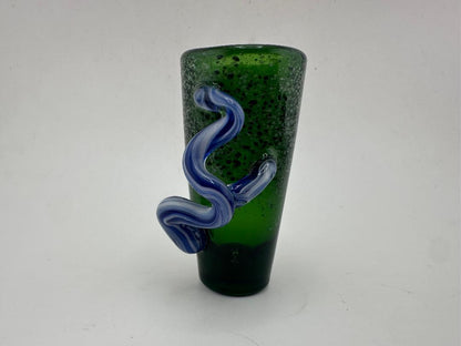 Paulson Pieces Green Glass Shot Glass with Horns – Handcrafted Glass Art