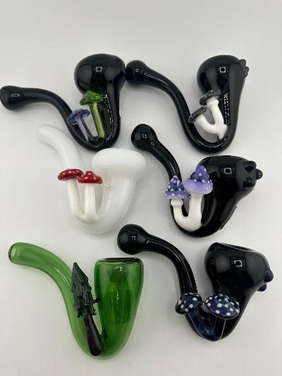Filla John Glass Dry Pipe -Sherlock w/ Mushroom / Tree Atachments$a50