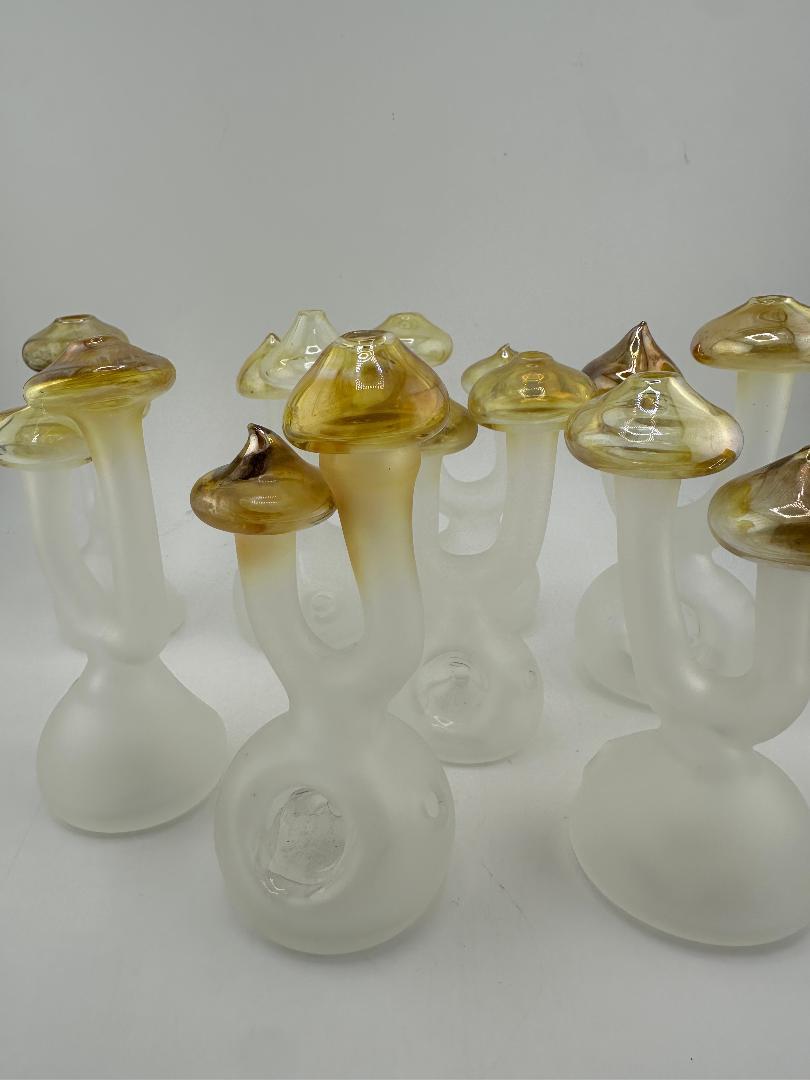 Filla John Glass Dry Pipe - Stand Up Double Mushroom