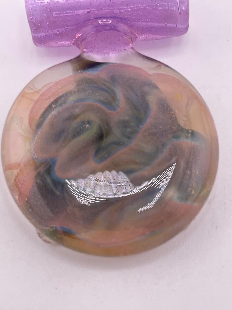 Elbow Tim Glass Pendant - Solid Disc w/ Tube Bail