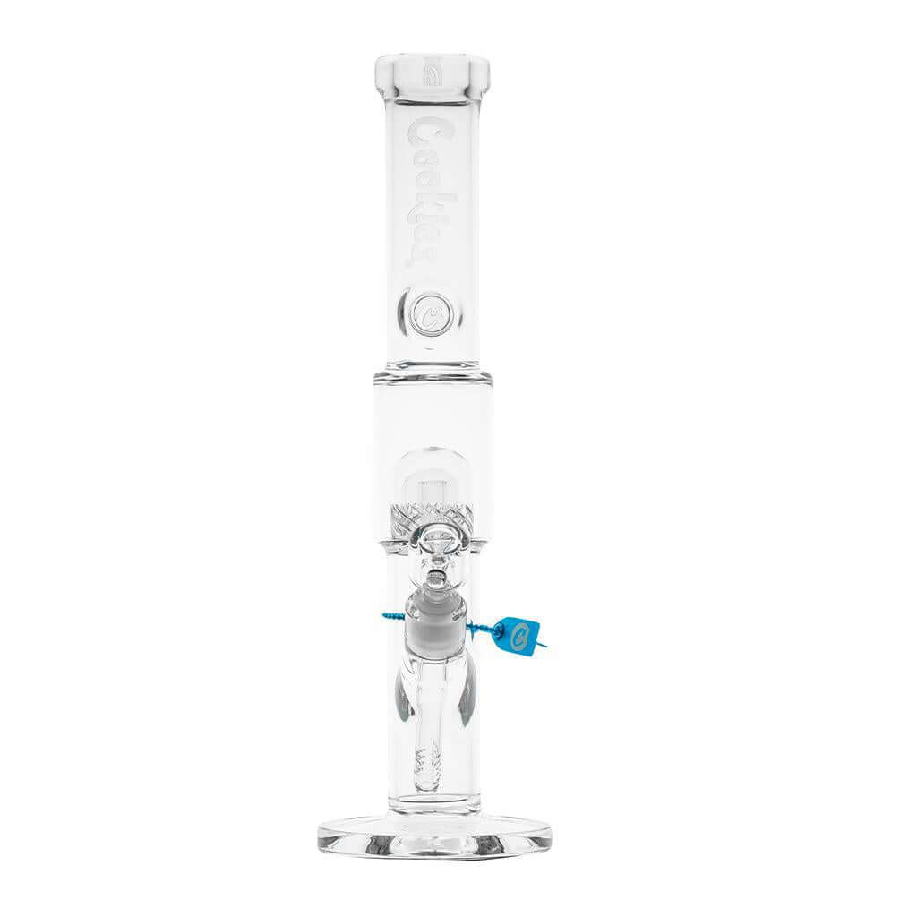 Cookies 2 Da Dome Straight water pipe, 17" tall, borosilicate glass, dome perc, designed for smooth smoke filtration.