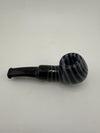 Mcdoogle Gentlemans Pipe with black and blue stripes, elegant design for stylish smoking experience.