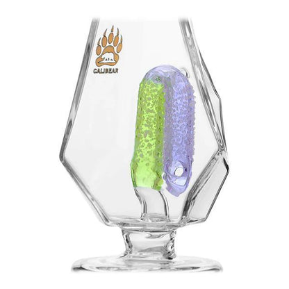 Calibear Glass Focus V Carta Glass Top -Clear Fancy Hexagon Gummy Perc