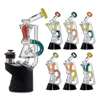 CaliBear Glass Puffco Peak / Puffco Peak Pro Glass Attachment  - Multi Color Recycler