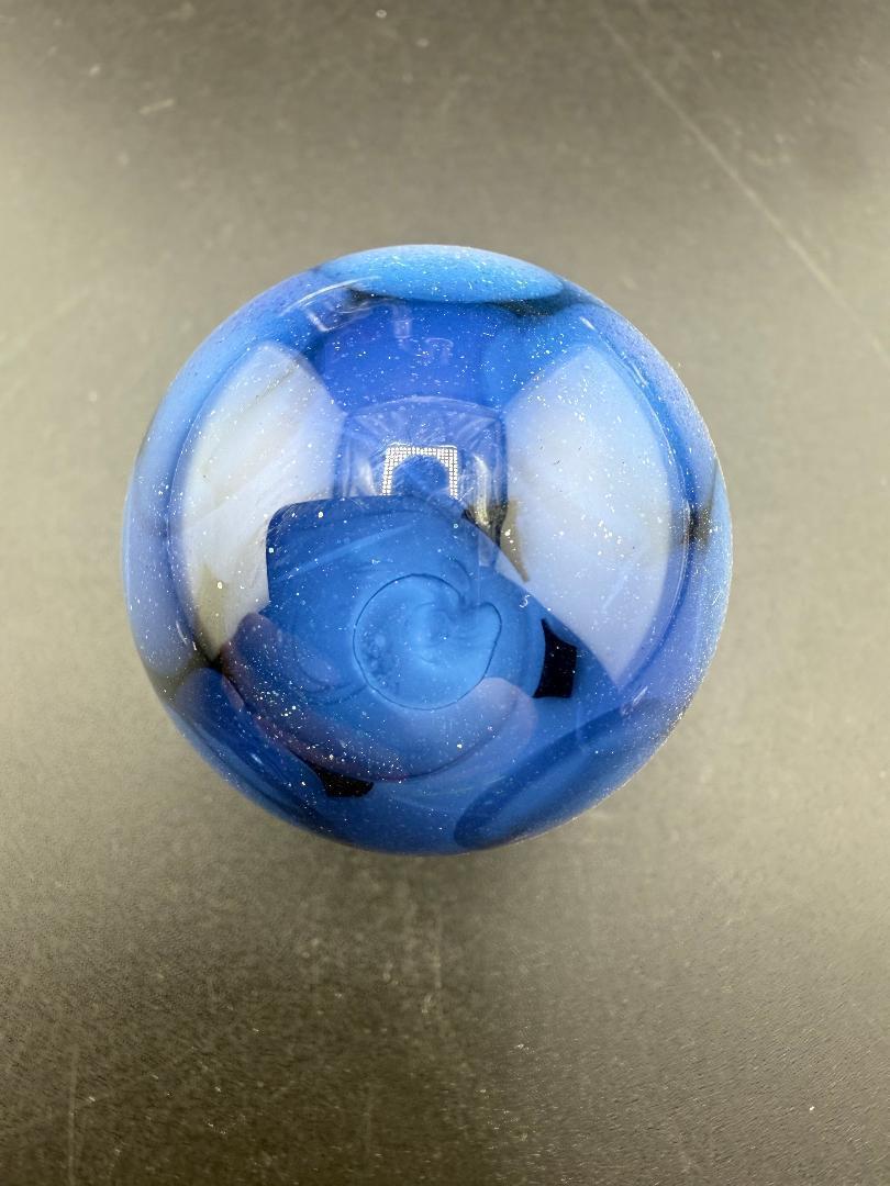 Danny W Glass Marble - 34mm Purple Bubble Trap Implosion