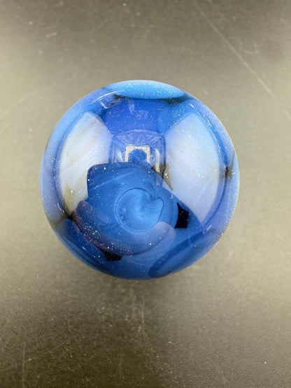 Danny W Glass Marble - 34mm Purple Bubble Trap Implosion