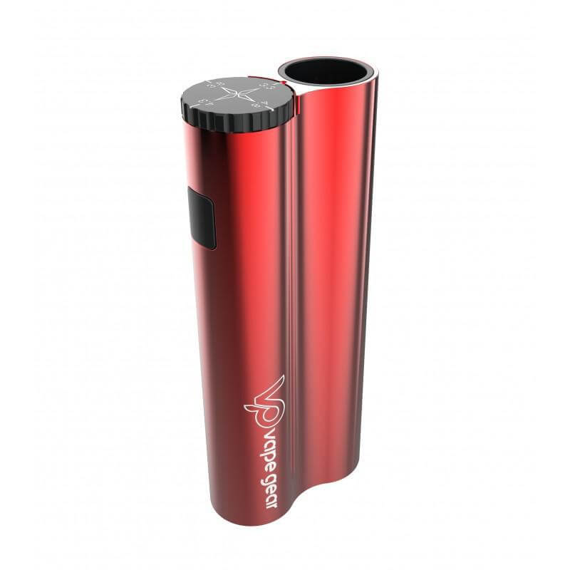 Red Vape Gear Turbo Twist 510 battery, compact and discreet vaporizer for 510 thread cartridges.