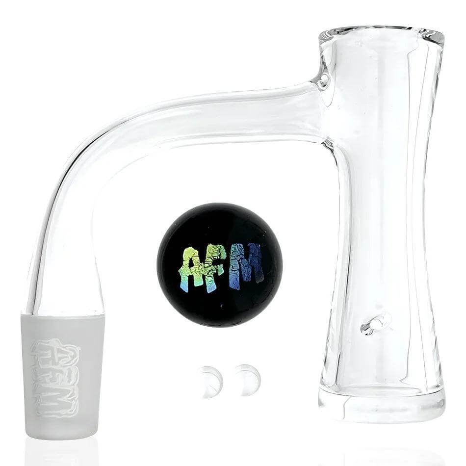 AFM Whirlpool Quartz Banger Auto Spinner with pearl for efficient dabbing and enhanced airflow.