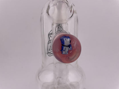 Highgrade Glass - Clear Sacred Geometry w/ Colored accent Recessed Joint Bub