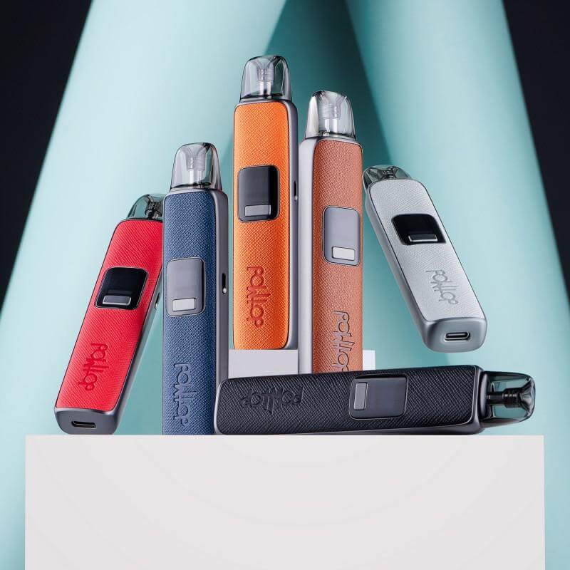 DotMod dotPod Pro Kit in various colors including red, blue, orange, gray, and black on display.
