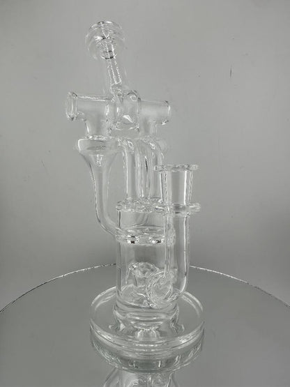 Domer Glass Double Recycler Double Stack - Clear