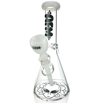 AFM Glass 12" Chubbi Beaker Clear Colored Lip Beaker