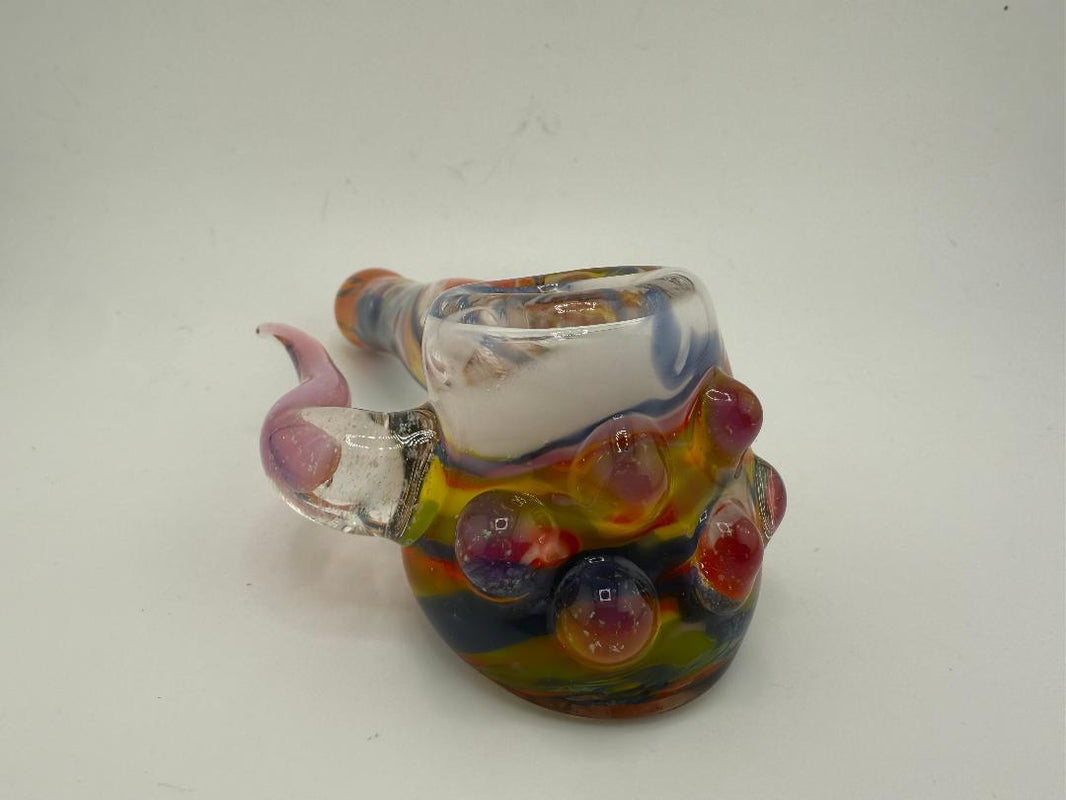 Paulson Pieces Frit Worked w/ Dichro Horn Hammer Pipe