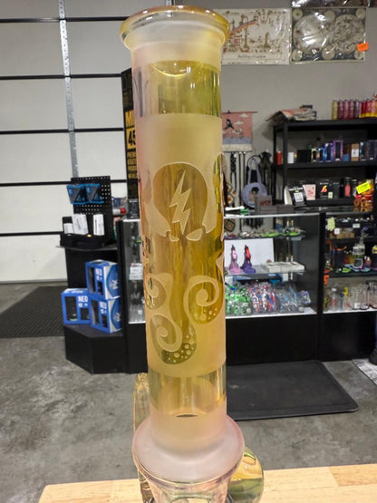 Brando Glass Flower Beaker - Sandblasted & Fumed Octopus 14mm 45°