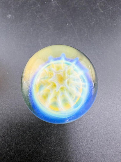 Mank Glass Marble Fumed Honeycomb Implosion 1.2"