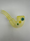 Phranq Glass Sherlock Pipe - Solid Color w/ Color Accents