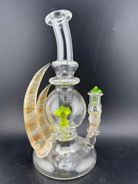 Brando Glass Blooper - Uv Mushroom w/ Dual Fumed Horns 10mm 90°