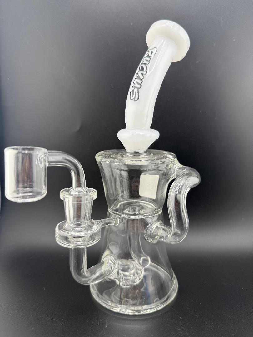 Ruckus Glass Incycler White Neck Colored Bottom 14mm 90°
