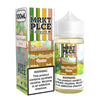 MRKT Place 100ml e-liquid bottle featuring Tejua Pineapple Guava flavor, warning label included.