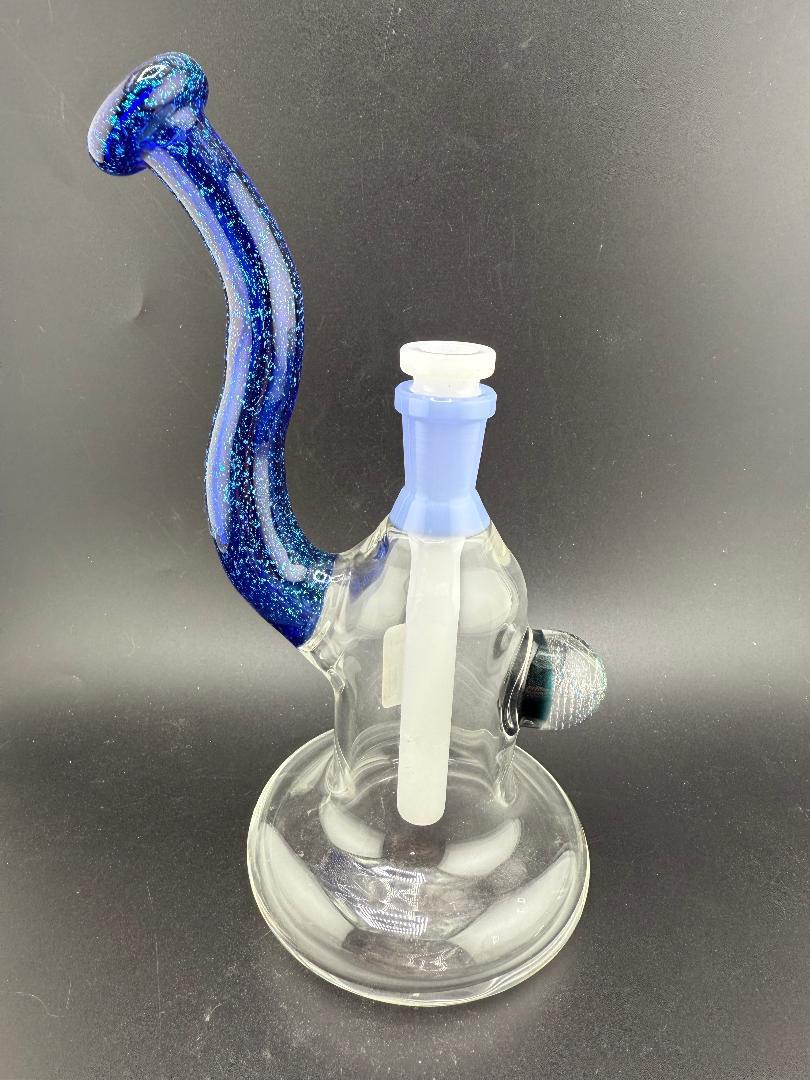Filla John Glass Clear Rig w/ Blue Dichro Neck 10mm 90°