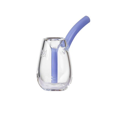 MJ Arsenal Flower Bubbler - Bulb compact mini bubbler with purple accent, made of 100% borosilicate glass.